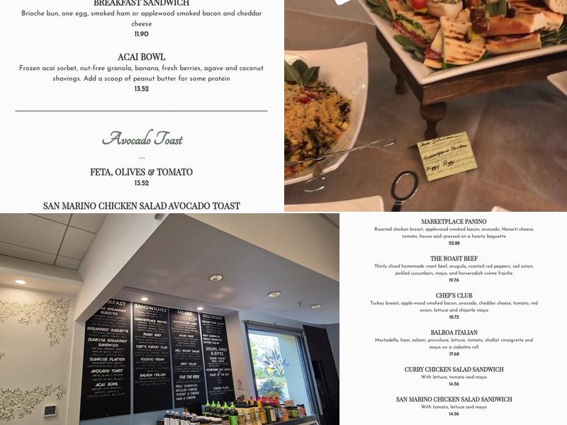 San Marino Cafe & Marketplace Menu