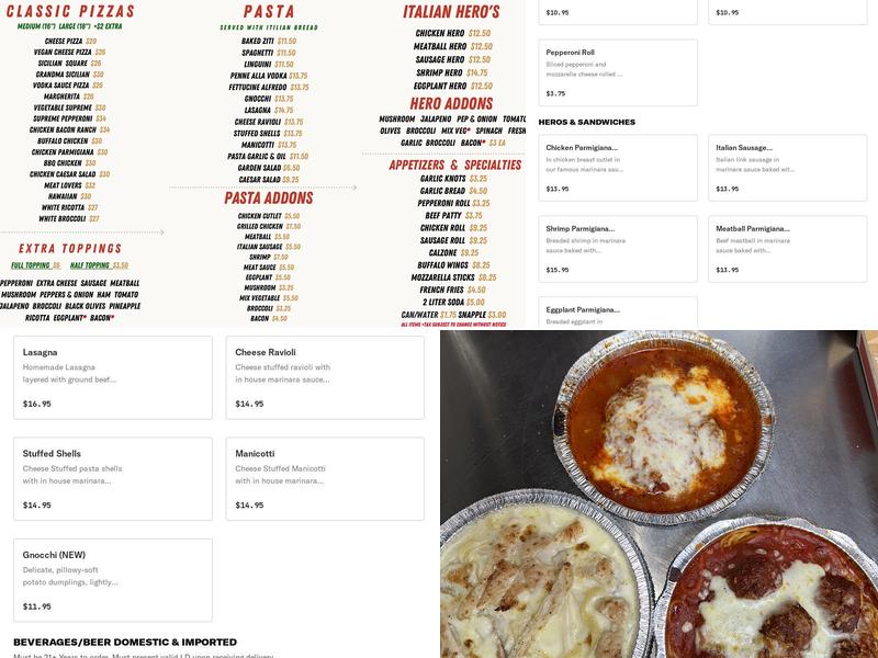 San Remo Pizzeria Restaurant Menu