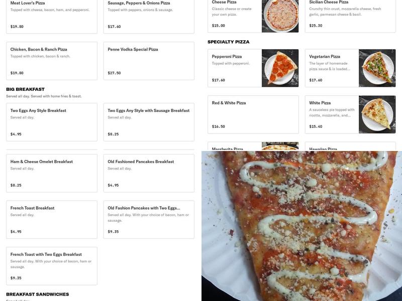 Santa Maria's Brick Oven Pizza Menu