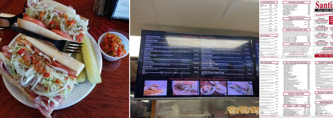 Santini's New York Style Deli - Oakton Menu