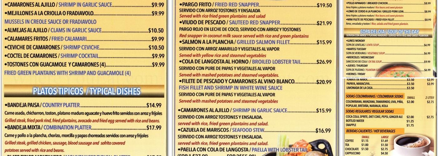 Sapporo Menu