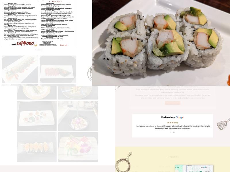 Sapporo Hibachi & Sushi Bar Menu