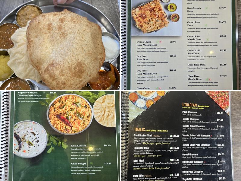 Saravanaa Bhavan Menu