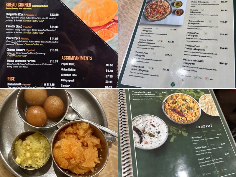Saravanaa Bhavan Menu