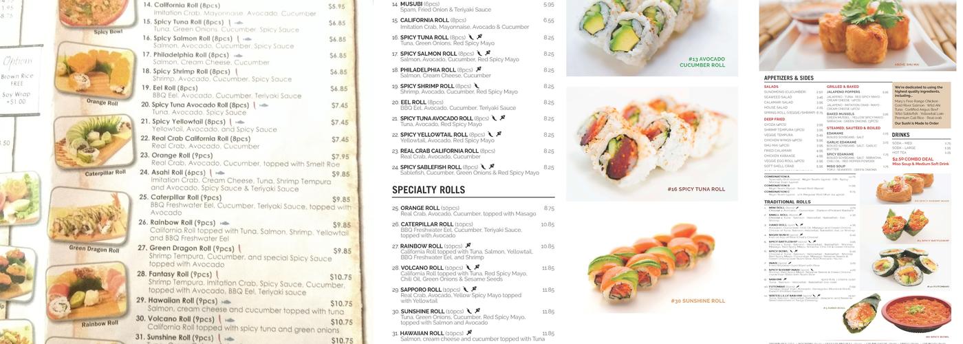 Sashimi Express Clovis Menu