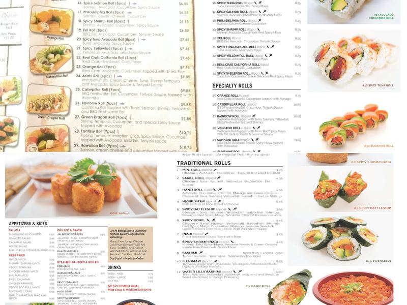 Sashimi Express Clovis Menu
