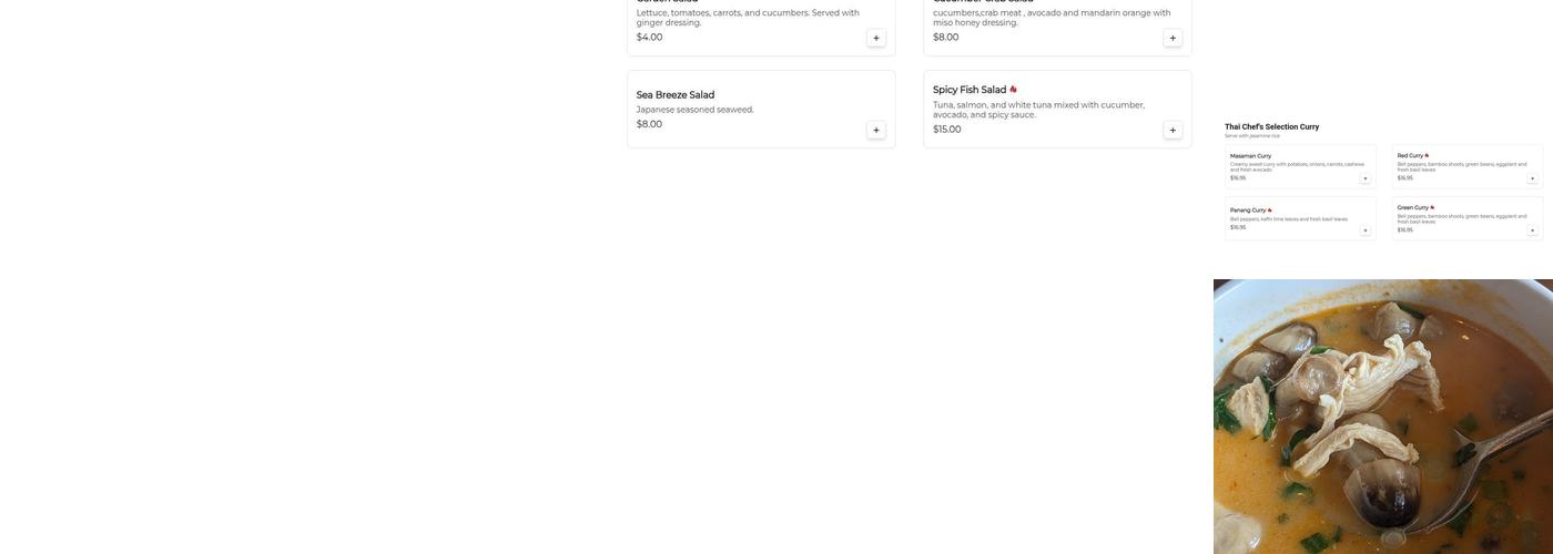 Satto Thai and Sushi Bar Menu