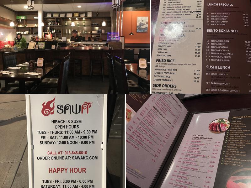 Sawa Sushi Menu