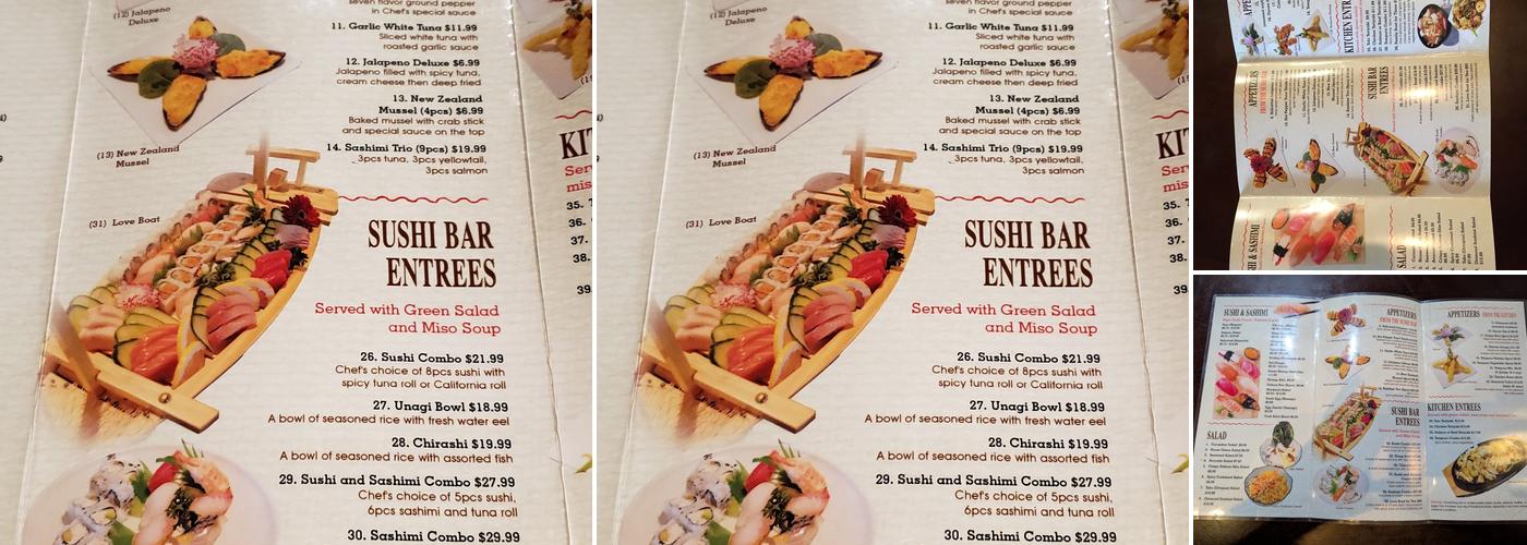 Sawa Sushi Menu