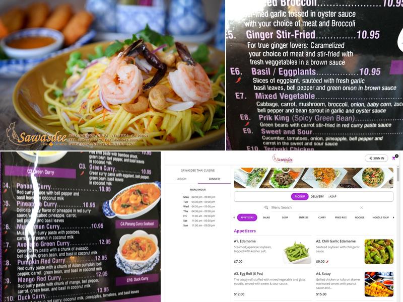 Sawasdee Thai Cuisine Menu