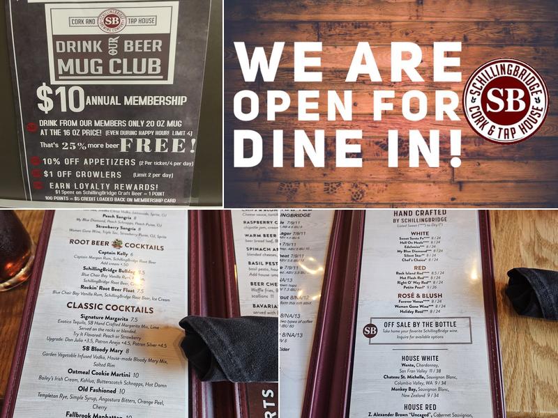 SchillingBridge Cork & Tap House Menu