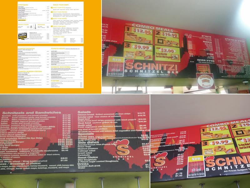 Schnitzi Menu