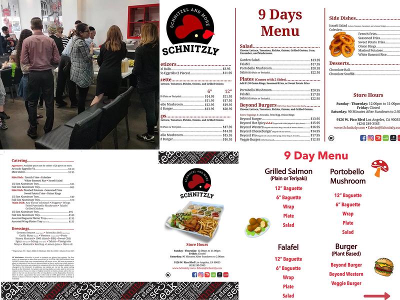 Schnitzly Menu