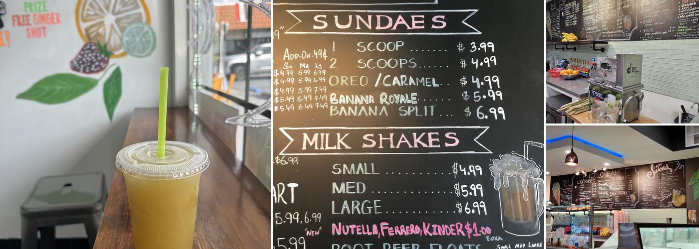 Scoop & Juice Menu