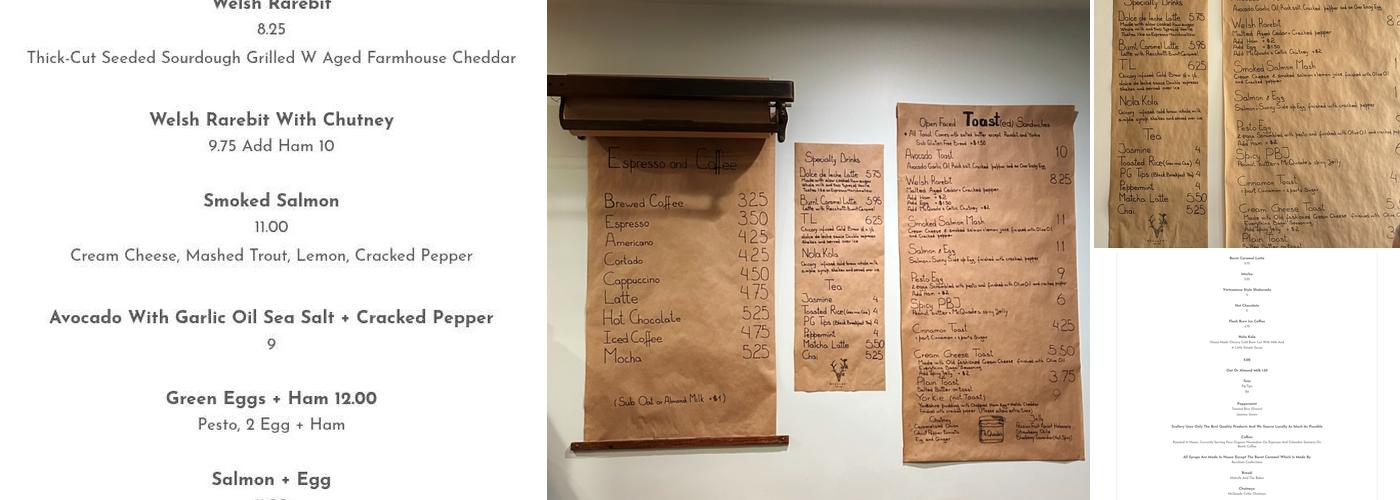 Scullery Menu