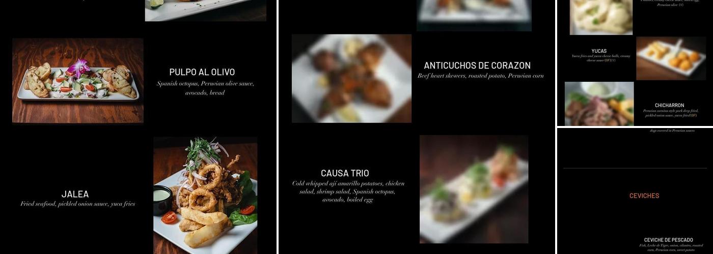 Señor Aji Peruvian Kitchen Menu