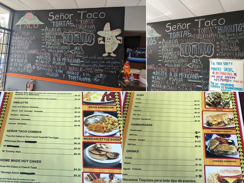 Señor Taco Menu