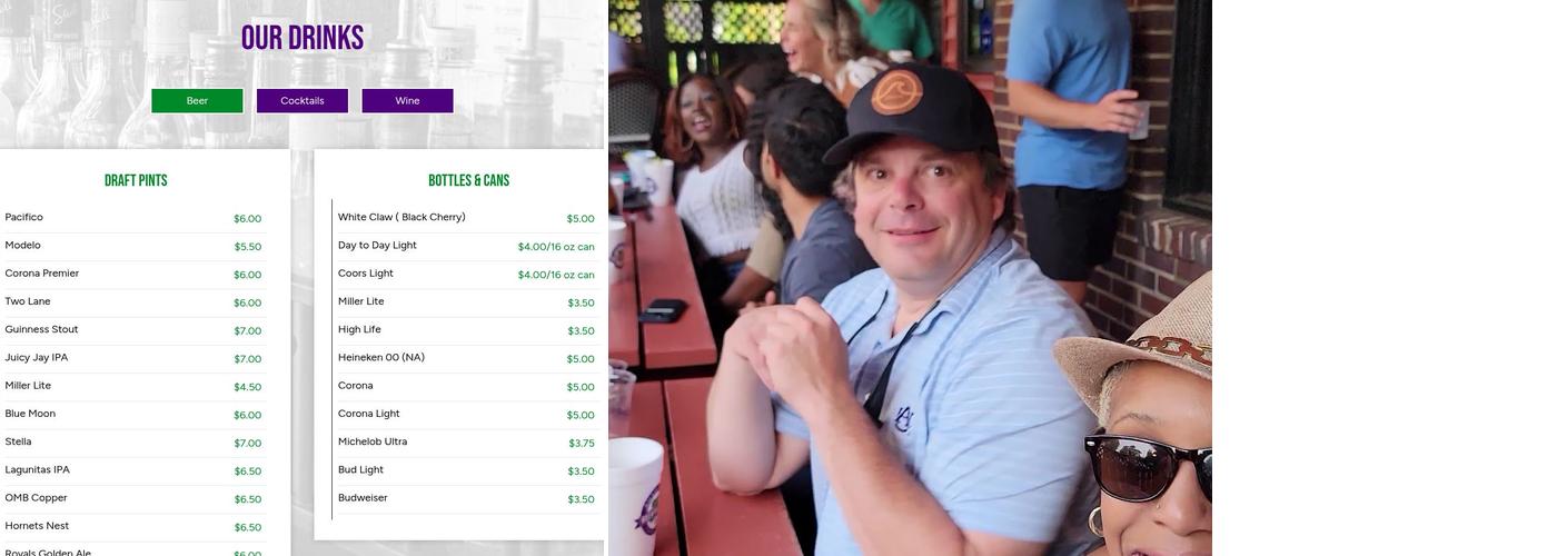 Selwyn Avenue Pub Menu