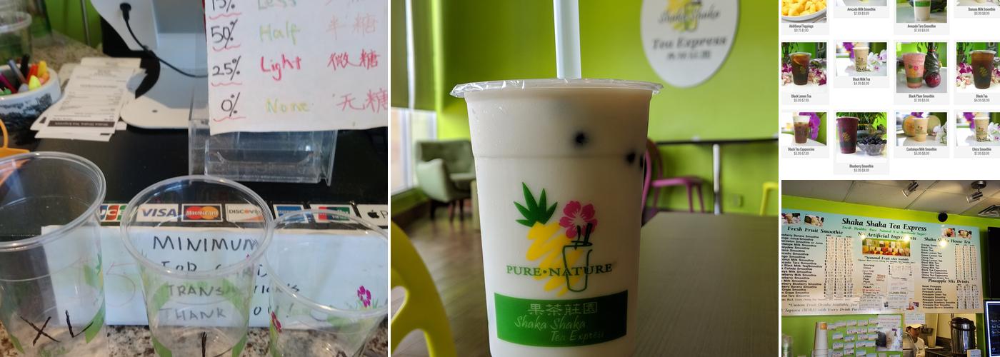 Shaka Shaka Tea Express Menu