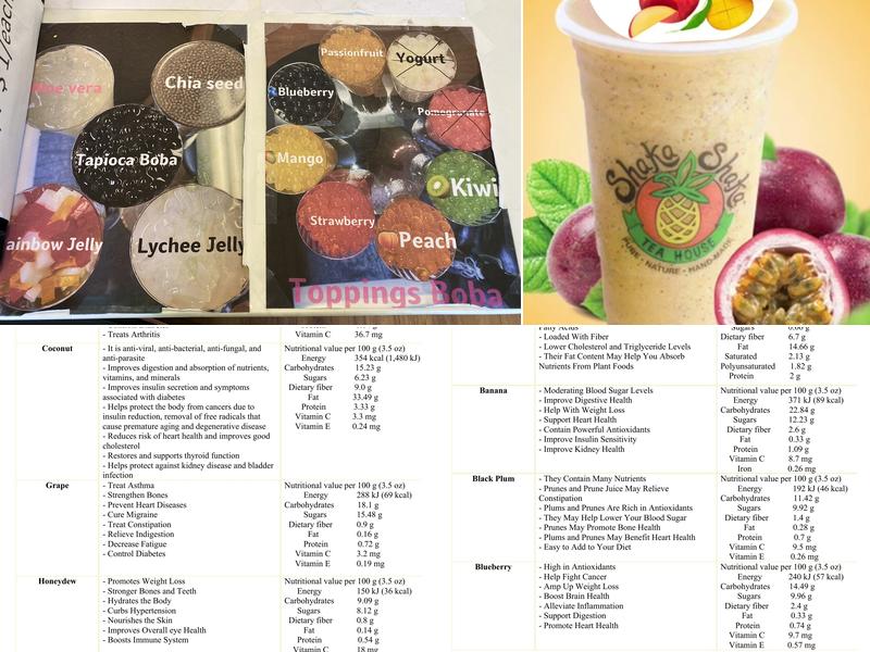 Shaka Shaka Tea House Menu