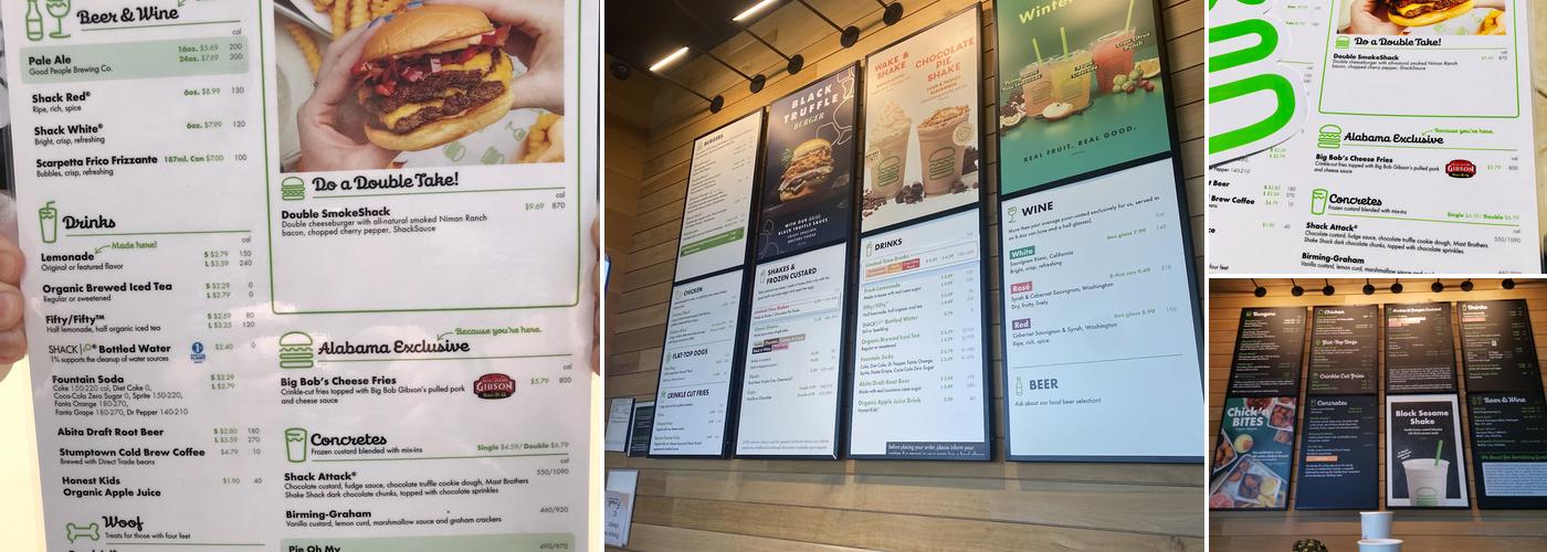 Shake Shack Birmingham Menu