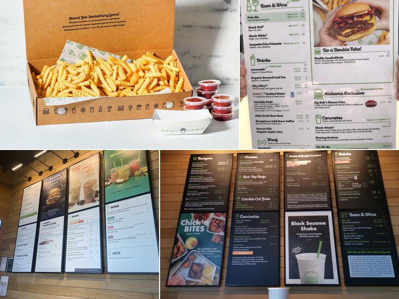 Shake Shack Birmingham Menu