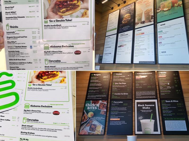 Shake Shack Birmingham Menu