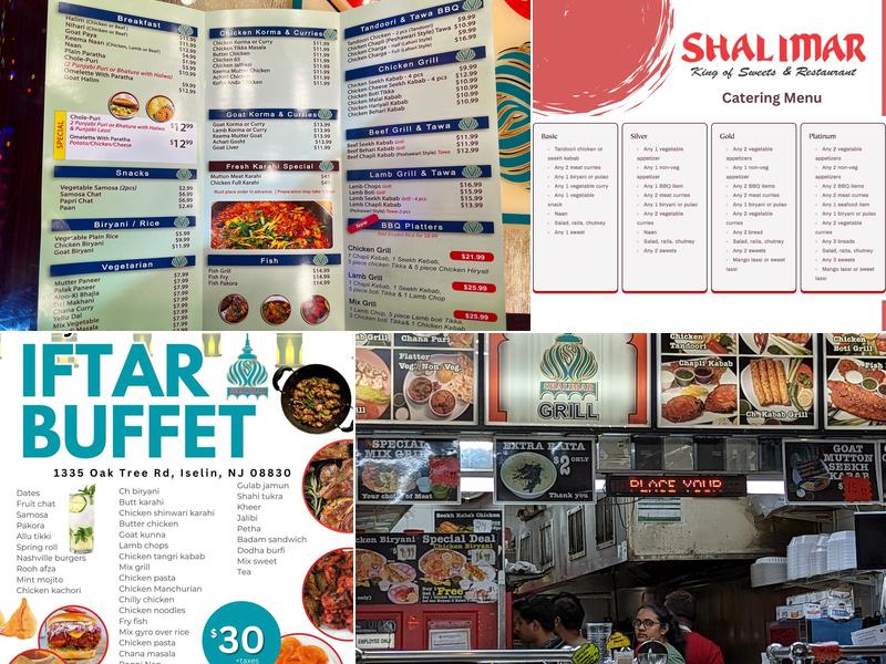 Shalimar Grill Menu