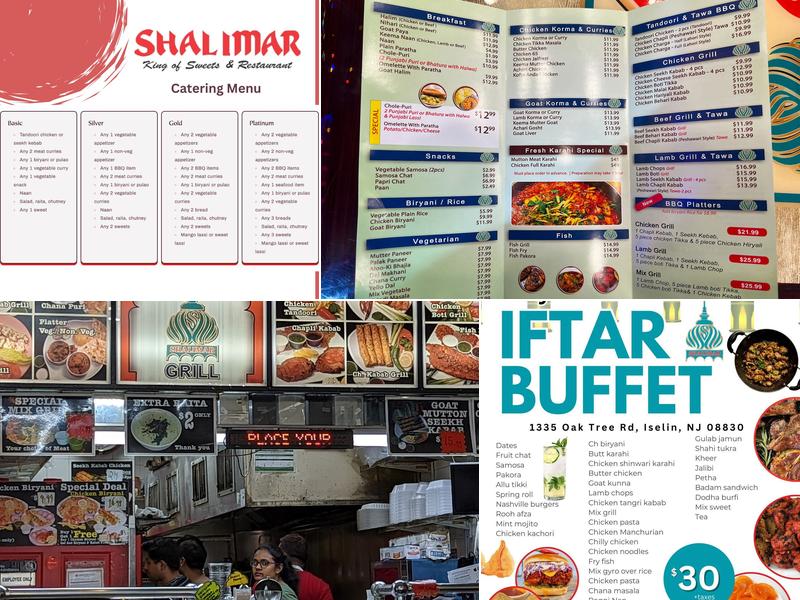 Shalimar Grill Menu