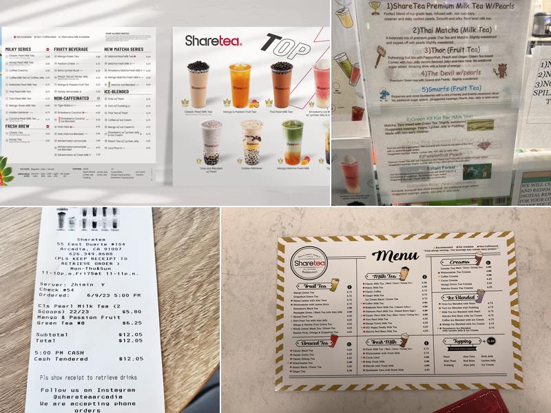 Sharetea Menu