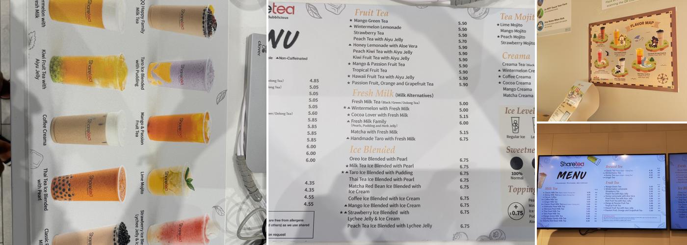 Sharetea Menu
