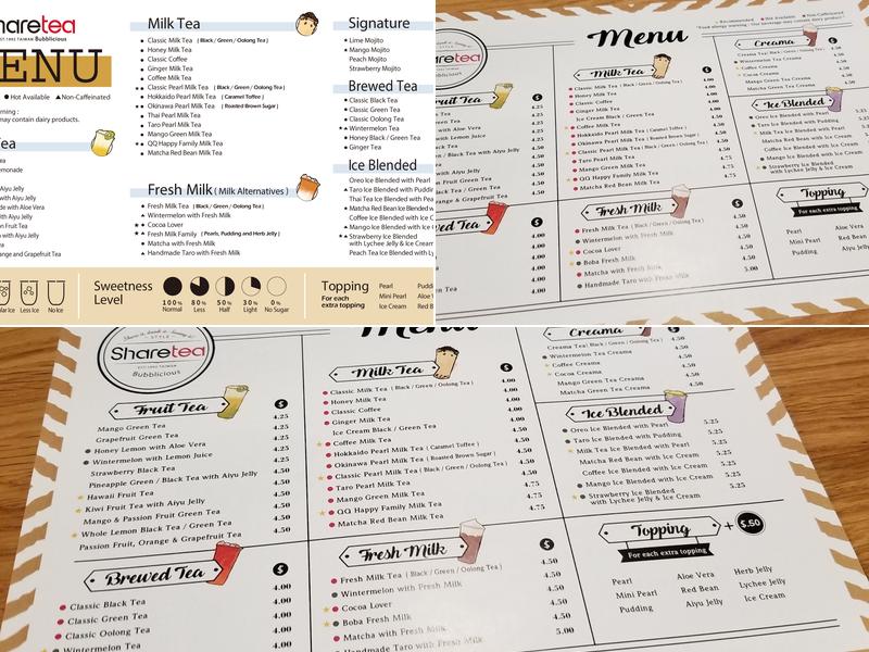 Sharetea Menu