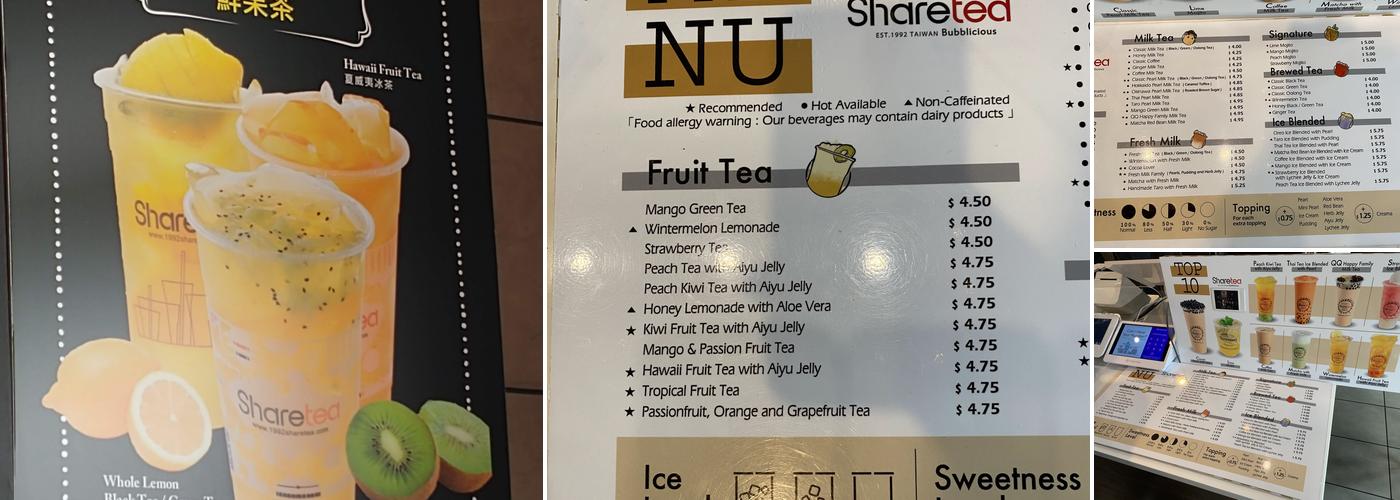 Sharetea Menu