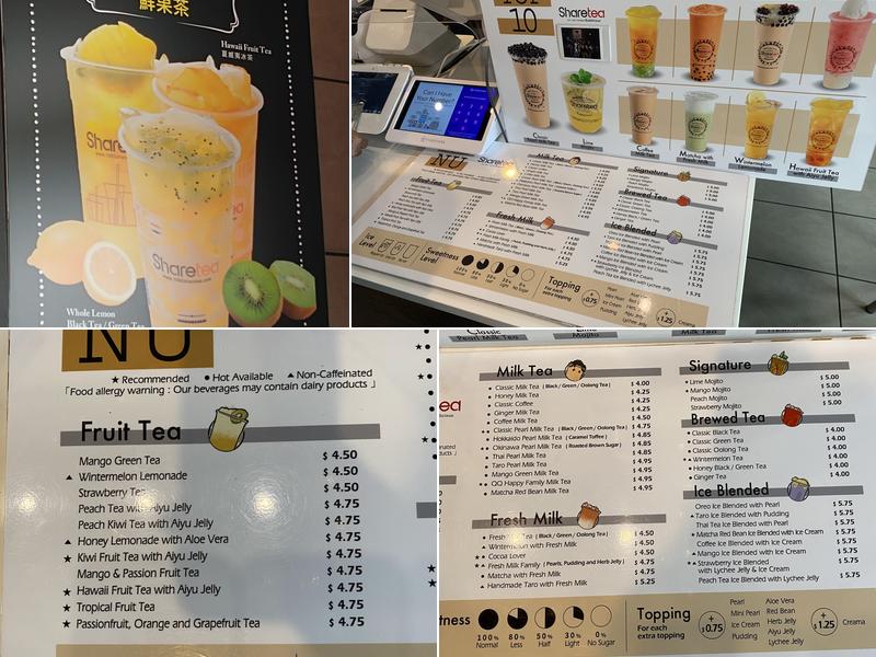 Sharetea Menu