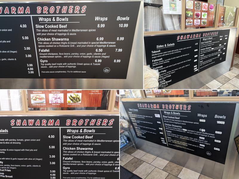 Shawarma Brothers Menu