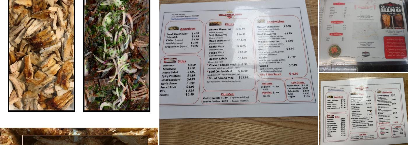 Shawarma King Menu
