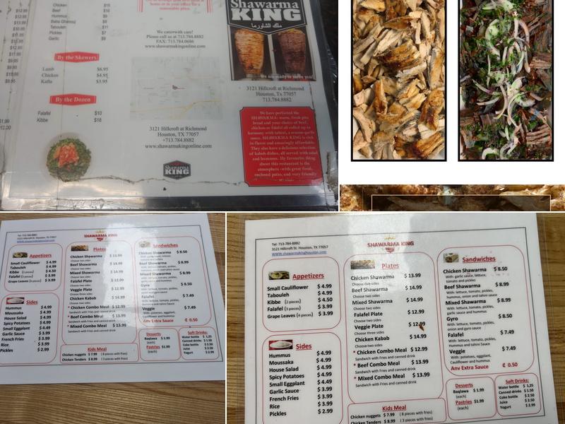 Shawarma King Menu