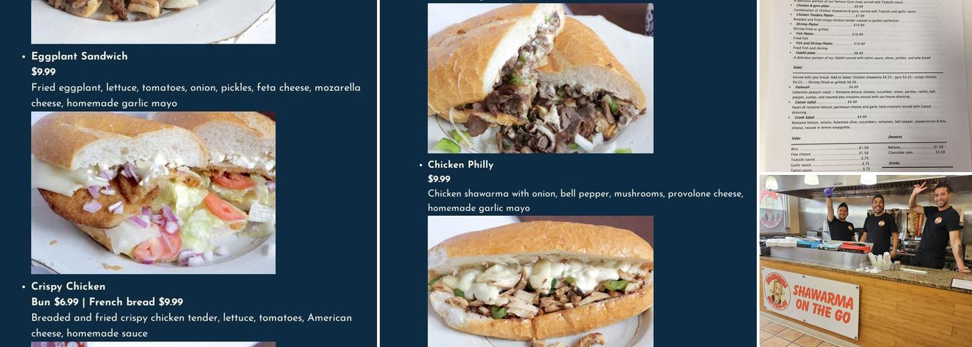 Shawarma On The Go Menu