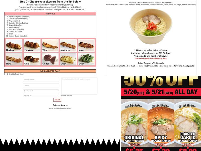 Shin-Sen-Gumi 2GO - Gardena Menu