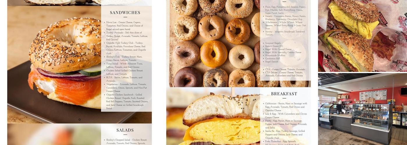 Shirley's Bagels Menu