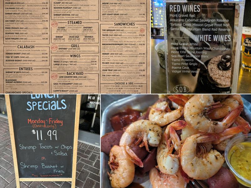 Shuckin' Shack Oyster Bar Menu