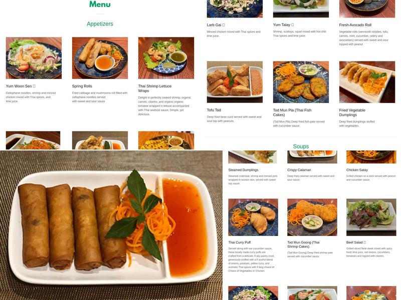 Siam House, Washington, D.C. Menu