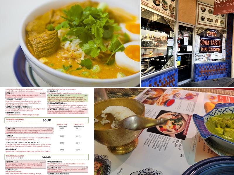Siam Taste Menu