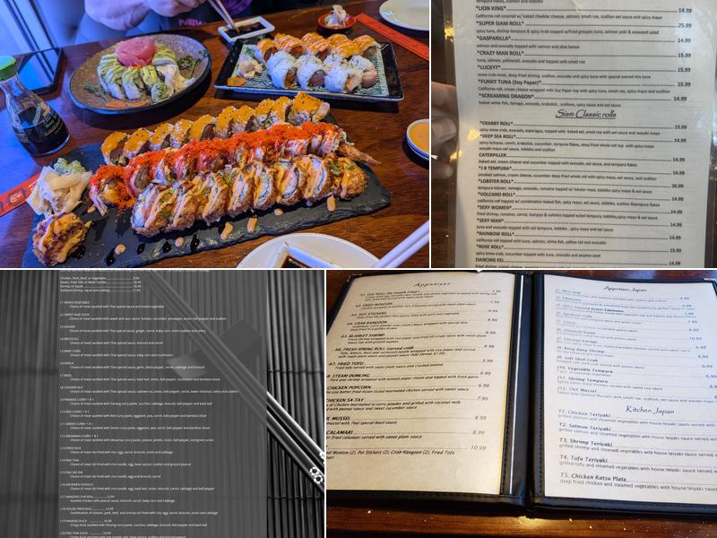 Siam Thai & Sushi Menu