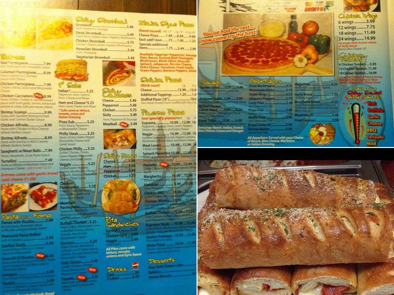 Sicilia Fine Italian Specialties Menu