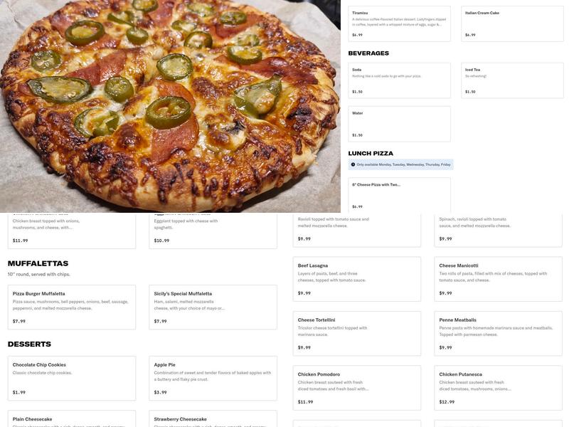 Sicily Pizza & Pasta Menu