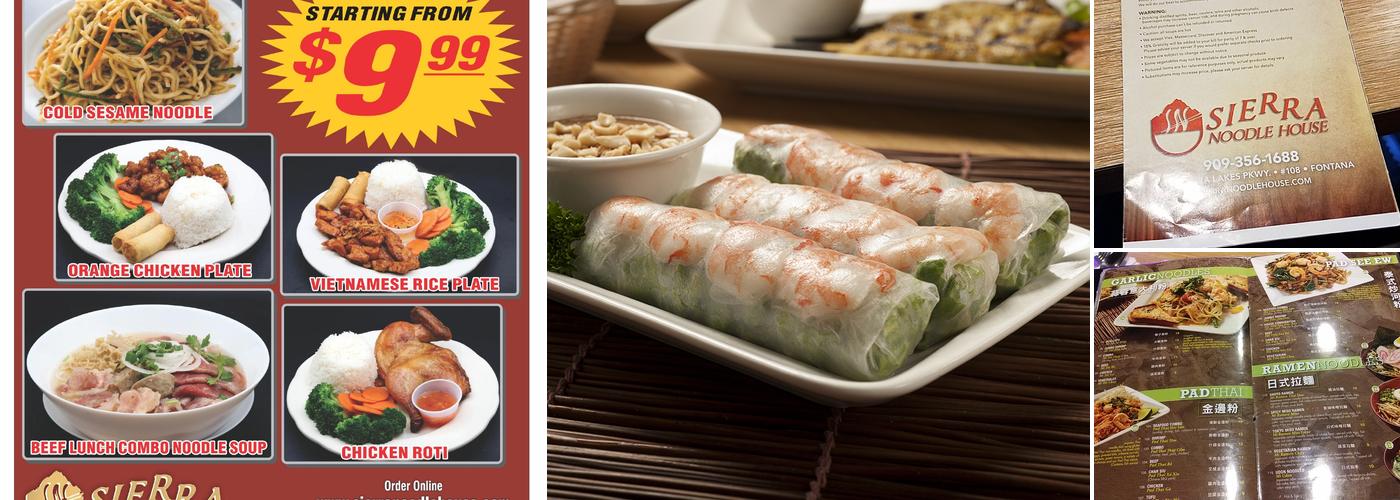 Sierra Noodle House Menu