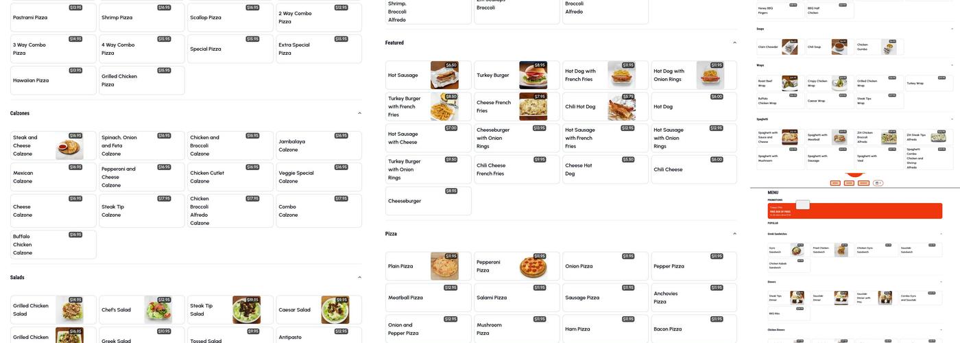 Simco's Menu