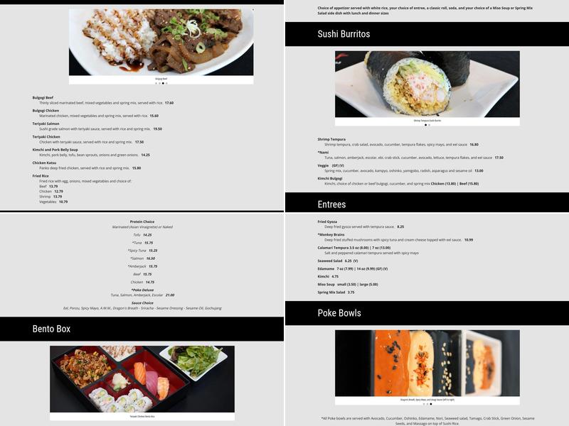 Simple Fish Menu