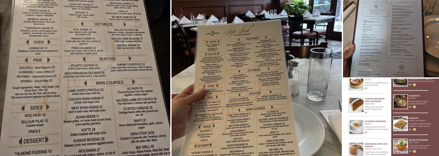 Sipsak Menu